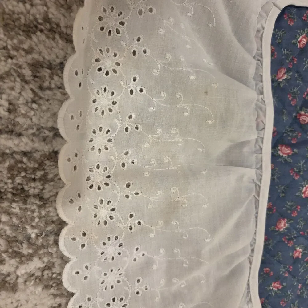 Vintage 80s 90s Lot Of 5 Pillow Cases Floral Lace Trim Cottagecore Grannycore